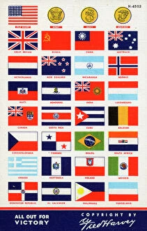 Harvey Collection: Flags of the Allies - WW2