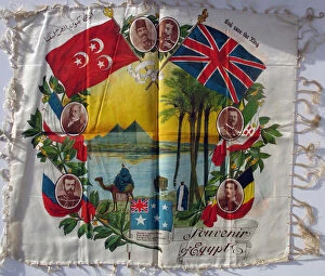 Flags of UK, Egypt, Australia, Italy, France, Belgium - WWI