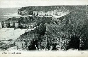 Eroded Prints: Flamborough Head - Flamborough, East Riding of Yorkshire. Date: circa 1909