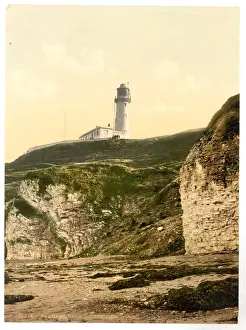 Light House Prints: Flamborough, lighthouse, Yorkshire, England