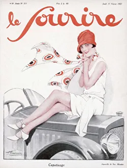 Fashion Gallery: Flapper on Bonnet 1927