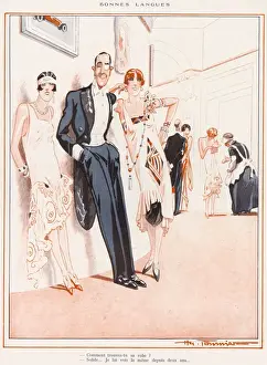Flappers Lean on Wall