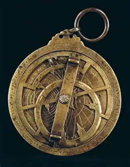 Islamics Prints: Flat Arabian astrolabe from 16th c