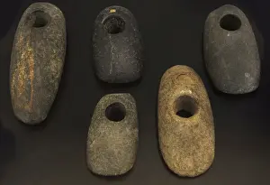 Locally Prints: Flat hoe axes of greenstone. 7500-5500 BC. Denmark