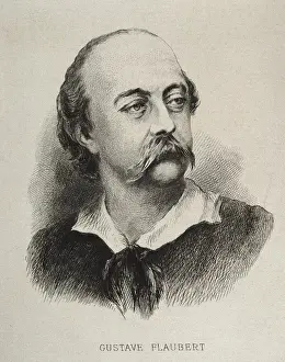 Frenchwomen Prints: FLAUBERT, Gustave (1821-1880). French writer. Engraving