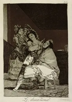 Burnished Prints: he fleeces him. Plate 35 of Los Caprichos