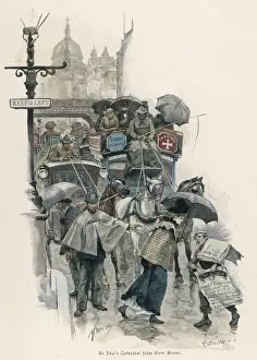 Rainy Prints: FLEET ST IN THE RAIN