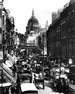 Carriages Prints: Fleet Street, London, c. 1894