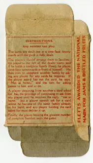 Jams Prints: Fletts Happy Families - box instructions