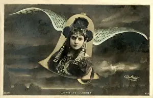 Flight of a Belle - Witty French postcard