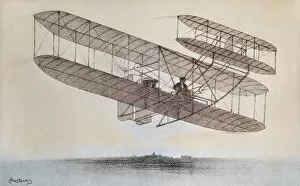 Aeronautic Gallery: Flight carried out by one of the Wright brothers