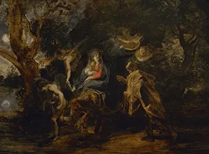 1630 Prints: Flight into Egypt, circa 1630-1632, by Peter Paul Rubens