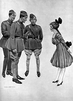 Flirtatious Gallery: Flighty by Harold Earnshaw, WW1 cartoon