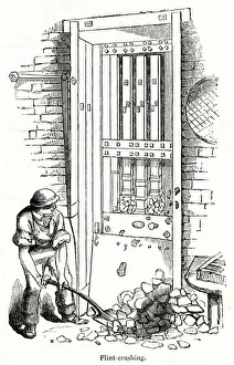 Images Dated 16th December 2019: Flint grinding, Staffordshire Potteries 1843