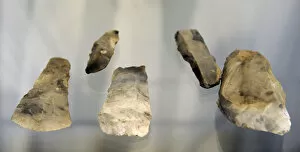 Flint Collection: Flint handaxes. Maglemosian Culture, 9500-6500 BC