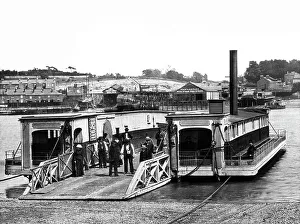 The Floating Bridge Southampton in Victorian period