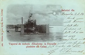 War Ship Prints: Floating Dock at Galati