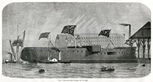 Launching Collection: Floating H. M.s Sultan out of dock 1870
