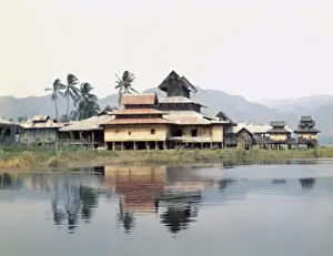 Chiang Prints: floating island Chiang - Inle Lake