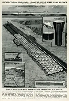 Strips Prints: Floating landing strips for aircraft by G. H. Davis