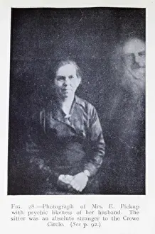 Hutchinson Prints: Floating veiled spirit head above couple