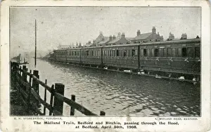 Flooded Prints: The Flooded Midland Railway, Bedford, England