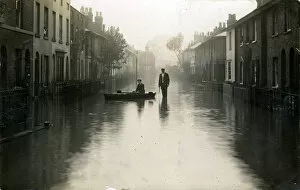 Flooded Street, Thought to be Lowestoft, Suffolk