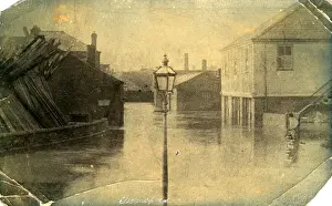 Flooded Prints: Flooded Street, Winsford, Cheshire