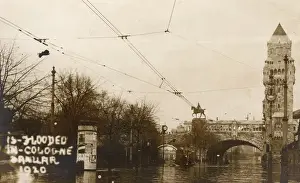 Flood Prints: Flooding in Cologne, Germany - Hohenzollern Bridge