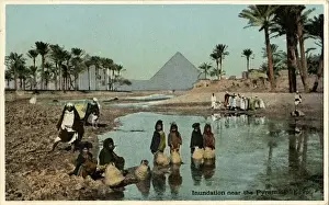 Containers Prints: Flooding near the Pyramids, Egypt