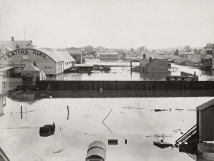 Floods, flooding in Brisbane, Australia, 1889