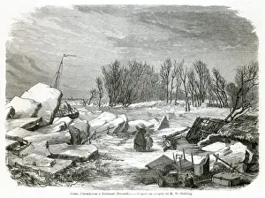 Flooding Prints: FLOODS AT NIEUWaL 1861