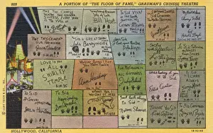 Hollywood Prints: Floor of Fame at Graumans Chinese Theatre, Hollywood