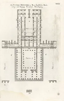 Johann Franck Prints: Floor plan of the Temple of Serapis, Jupiter's Temple, Rome