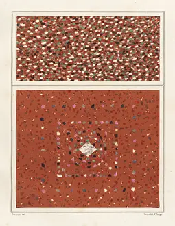 Belles Prints: Floors with colourful marble stones from