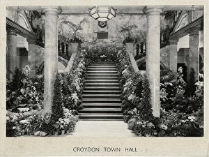 Municipal Collection: Floral display, Interior of Croydon Town Hall, Surrey