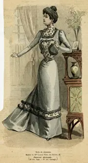 Knot Prints: Floral & Fur Dress 1899