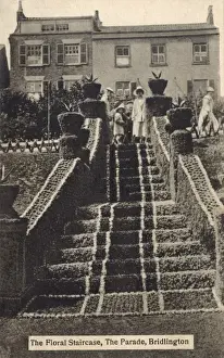 Stair Case Prints: Floral Staircase at The Parade, Bridlington, Yorkshire