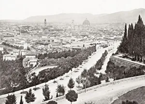 Florence, Firenze, from Viale dei Colli, Italy