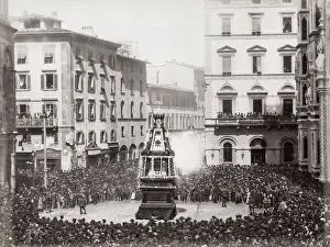 Florence, Italy, 31st March 1888. The Scoppio del Carro