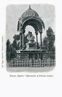 Raja Prints: Florence, Italy - Cascine - Monument to an Indian Maharajah
