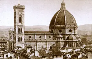 Firenze Prints: Florence, Italy - Duomo and Campanile