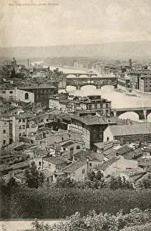 Ponte Prints: Florence, Italy - View of the bridges over the River Arno