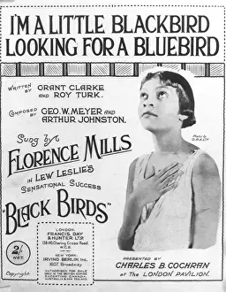Vaudeville Prints: Florence Mills sheet music cover - I m a Little Blackbird