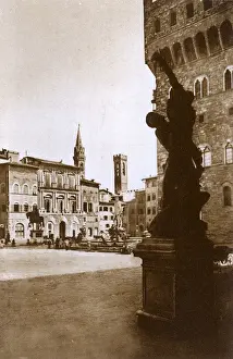 Firenze Prints: Florence, Tuscany, Italy - Piazza Signoria - Palazzo Vecchio