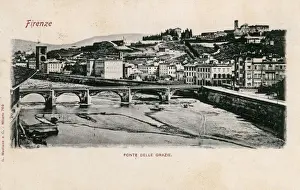 Firenze Prints: Florence, Tuscany, Italy - Ponte delle Grazie