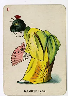 Upton Prints: Florence Upton playing cards - Japanese Lady