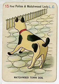 Upton Prints: Florence Upton playing cards - Matchwood Town Dog