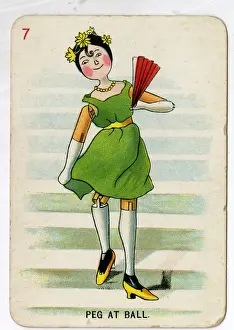 Upton Prints: Florence Upton playing cards - Peg at Ball
