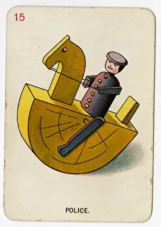 Upton Prints: Florence Upton playing cards - Police